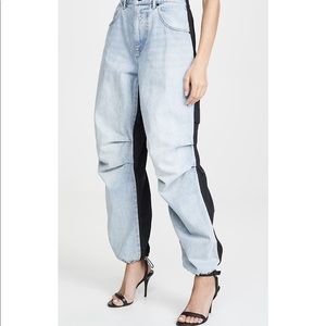 Kylie Jenner Alexander Wang Mixed Media Jean Pants 29 M